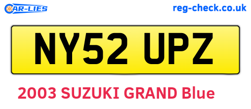 NY52UPZ are the vehicle registration plates.