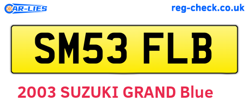SM53FLB are the vehicle registration plates.