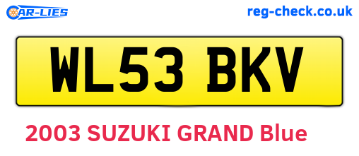 WL53BKV are the vehicle registration plates.