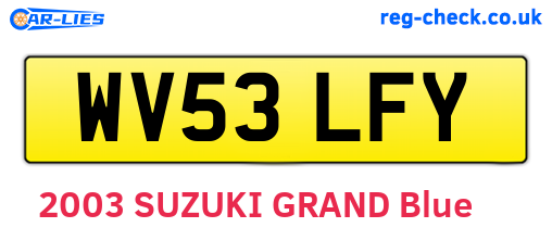 WV53LFY are the vehicle registration plates.