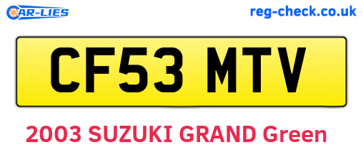 CF53MTV are the vehicle registration plates.