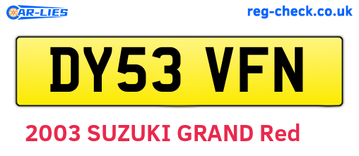 DY53VFN are the vehicle registration plates.