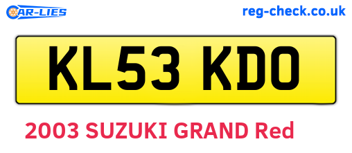 KL53KDO are the vehicle registration plates.