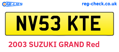 NV53KTE are the vehicle registration plates.