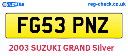 FG53PNZ are the vehicle registration plates.