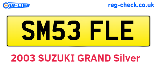 SM53FLE are the vehicle registration plates.