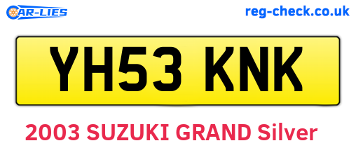 YH53KNK are the vehicle registration plates.
