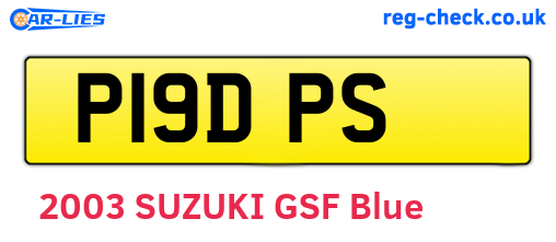 P19DPS are the vehicle registration plates.