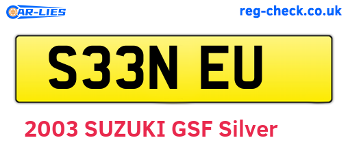 S33NEU are the vehicle registration plates.