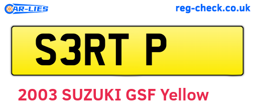 S3RTP are the vehicle registration plates.
