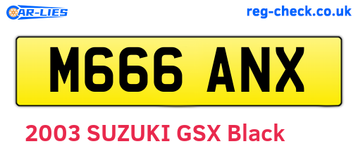 M666ANX are the vehicle registration plates.