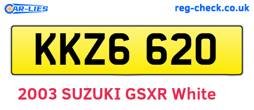 KKZ6620 are the vehicle registration plates.
