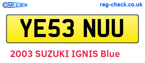 YE53NUU are the vehicle registration plates.