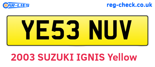 YE53NUV are the vehicle registration plates.