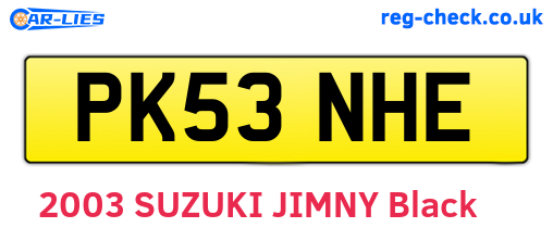 PK53NHE are the vehicle registration plates.