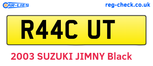 R44CUT are the vehicle registration plates.