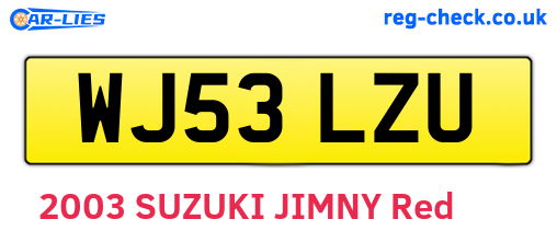 WJ53LZU are the vehicle registration plates.