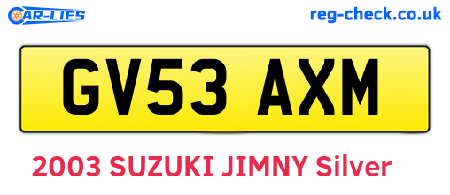 GV53AXM are the vehicle registration plates.