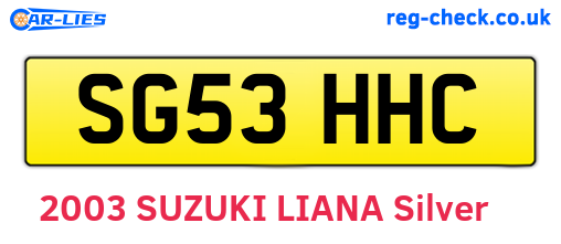 SG53HHC are the vehicle registration plates.
