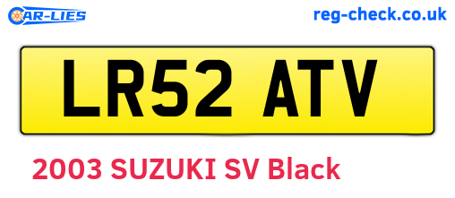 LR52ATV are the vehicle registration plates.