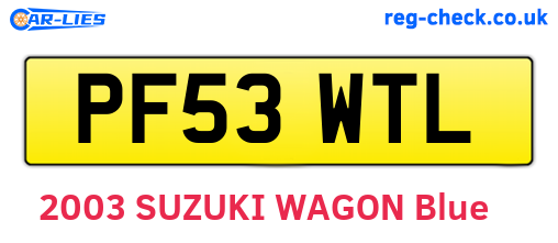 PF53WTL are the vehicle registration plates.