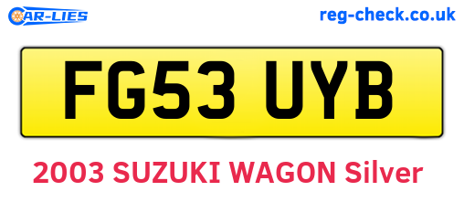 FG53UYB are the vehicle registration plates.