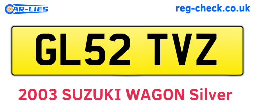 GL52TVZ are the vehicle registration plates.