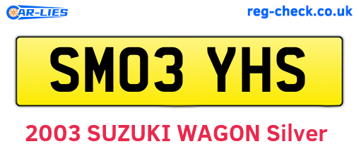 SM03YHS are the vehicle registration plates.