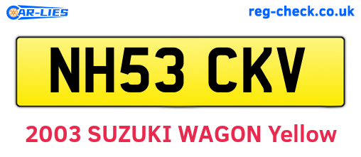 NH53CKV are the vehicle registration plates.
