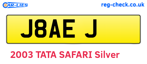 J8AEJ are the vehicle registration plates.