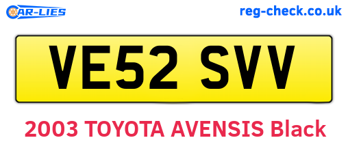 VE52SVV are the vehicle registration plates.