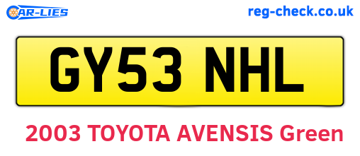 GY53NHL are the vehicle registration plates.