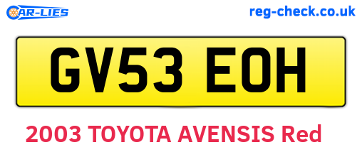 GV53EOH are the vehicle registration plates.