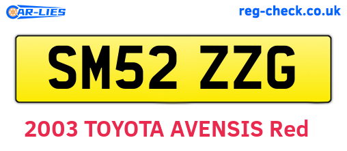 SM52ZZG are the vehicle registration plates.