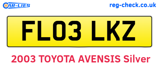 FL03LKZ are the vehicle registration plates.