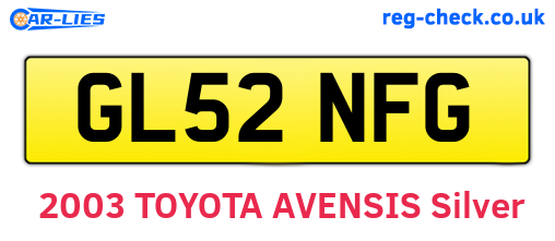 GL52NFG are the vehicle registration plates.
