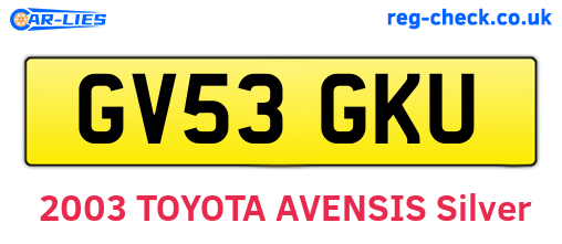 GV53GKU are the vehicle registration plates.