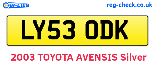 LY53ODK are the vehicle registration plates.