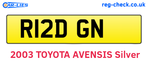 R12DGN are the vehicle registration plates.