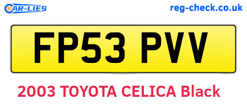FP53PVV are the vehicle registration plates.