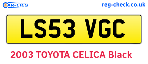 LS53VGC are the vehicle registration plates.