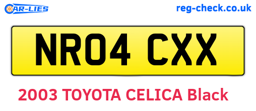 NR04CXX are the vehicle registration plates.