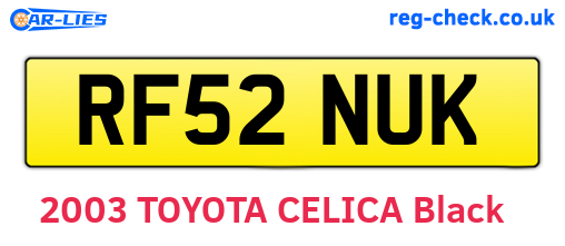 RF52NUK are the vehicle registration plates.