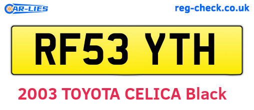 RF53YTH are the vehicle registration plates.