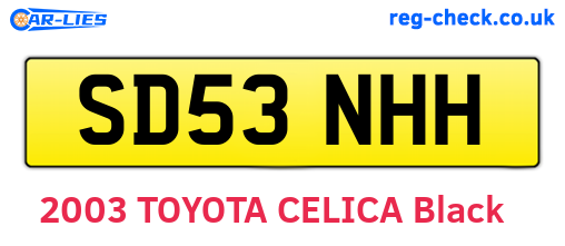 SD53NHH are the vehicle registration plates.
