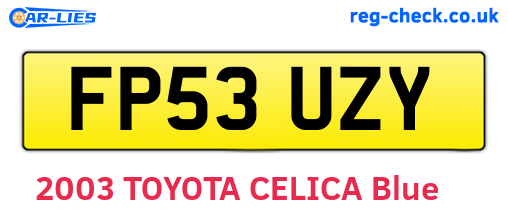 FP53UZY are the vehicle registration plates.