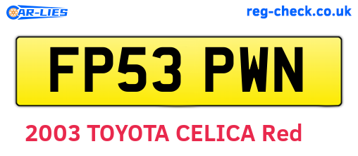 FP53PWN are the vehicle registration plates.