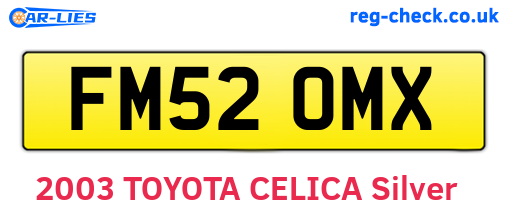 FM52OMX are the vehicle registration plates.