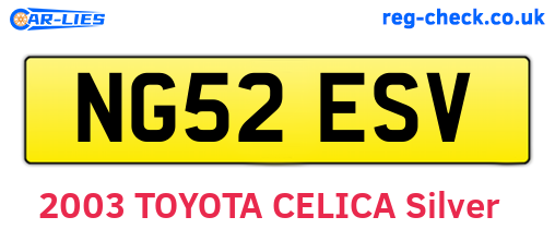 NG52ESV are the vehicle registration plates.