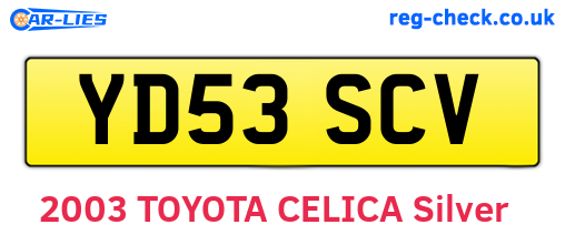 YD53SCV are the vehicle registration plates.